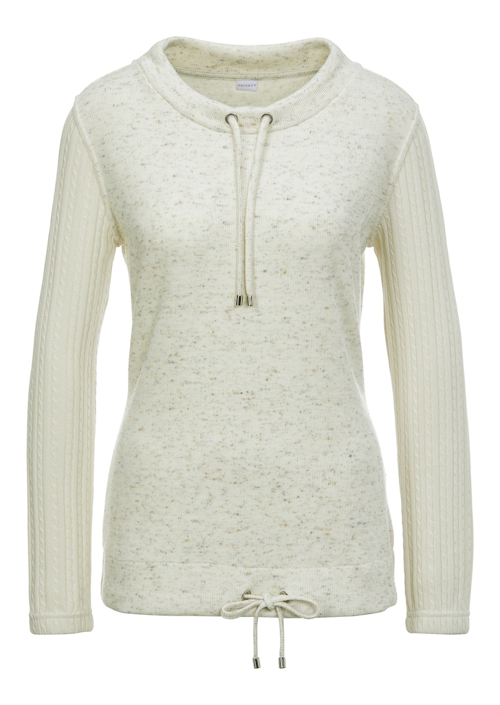 Sporty jumper in a soft material mix