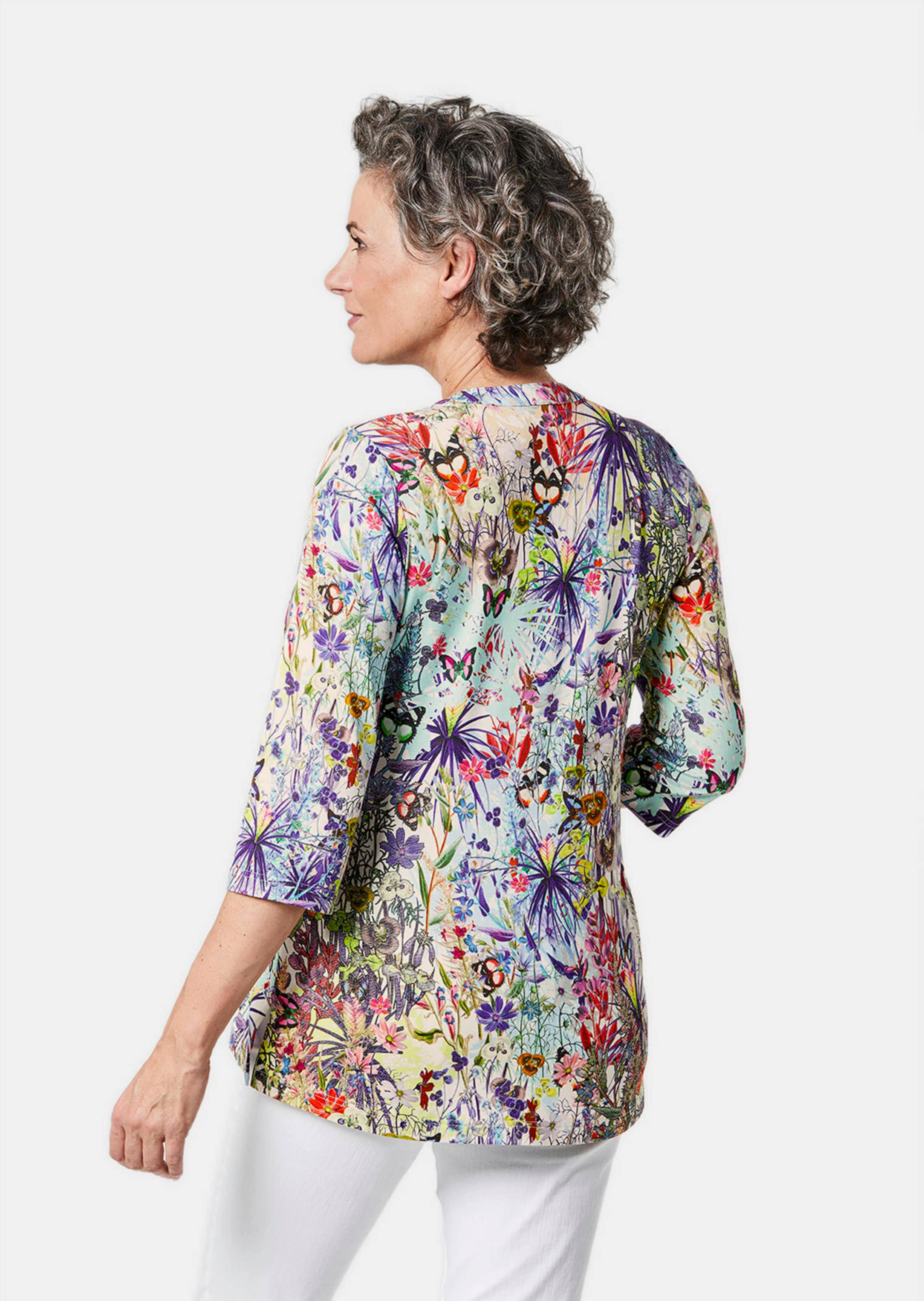 Belle tunique imprimée - lilas / à motifs - Gr. 56 de Goldner Fashion