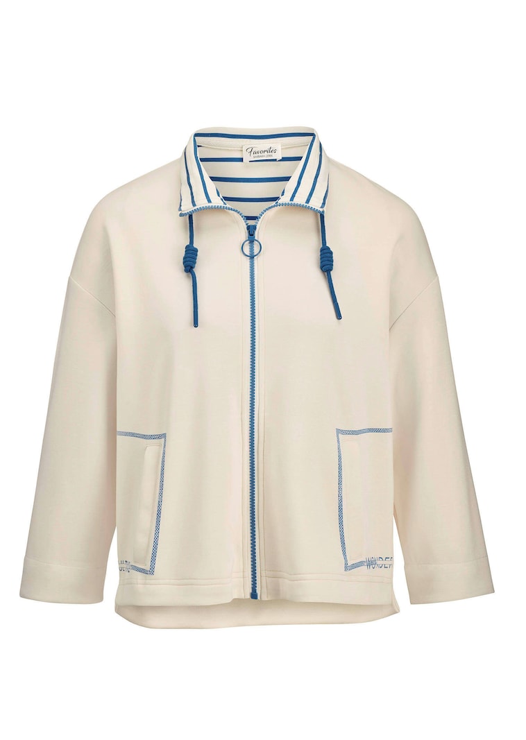 Veste sweat à col montant