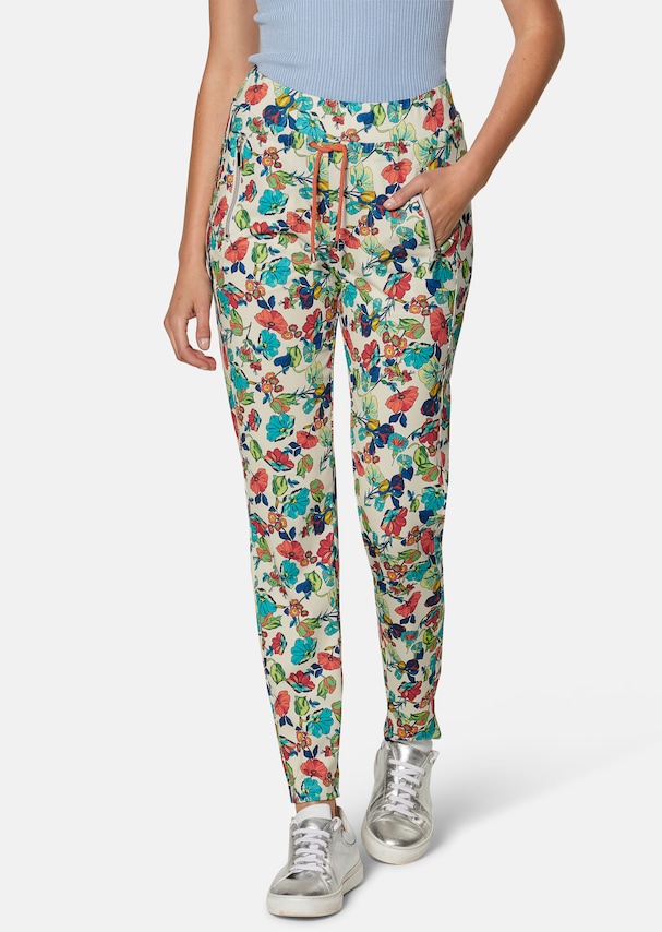 Jogg trousers with floral print