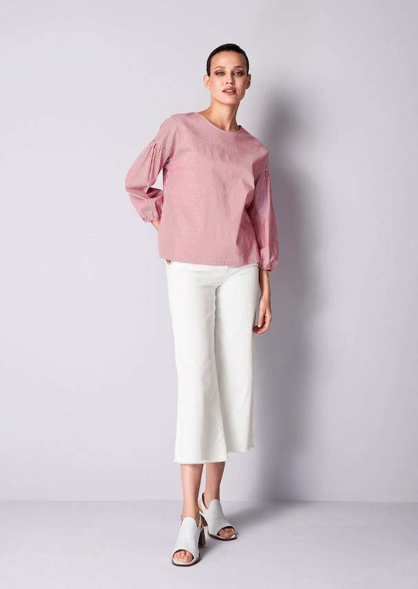 Streifenbluse mit Rundhalsausschnitt 1