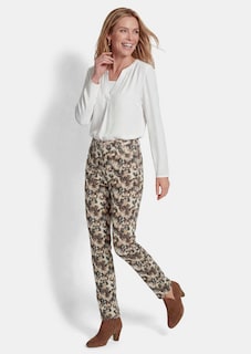 Hose LOUISA im Jeans-Look mit Blätterprint thumbnail 2