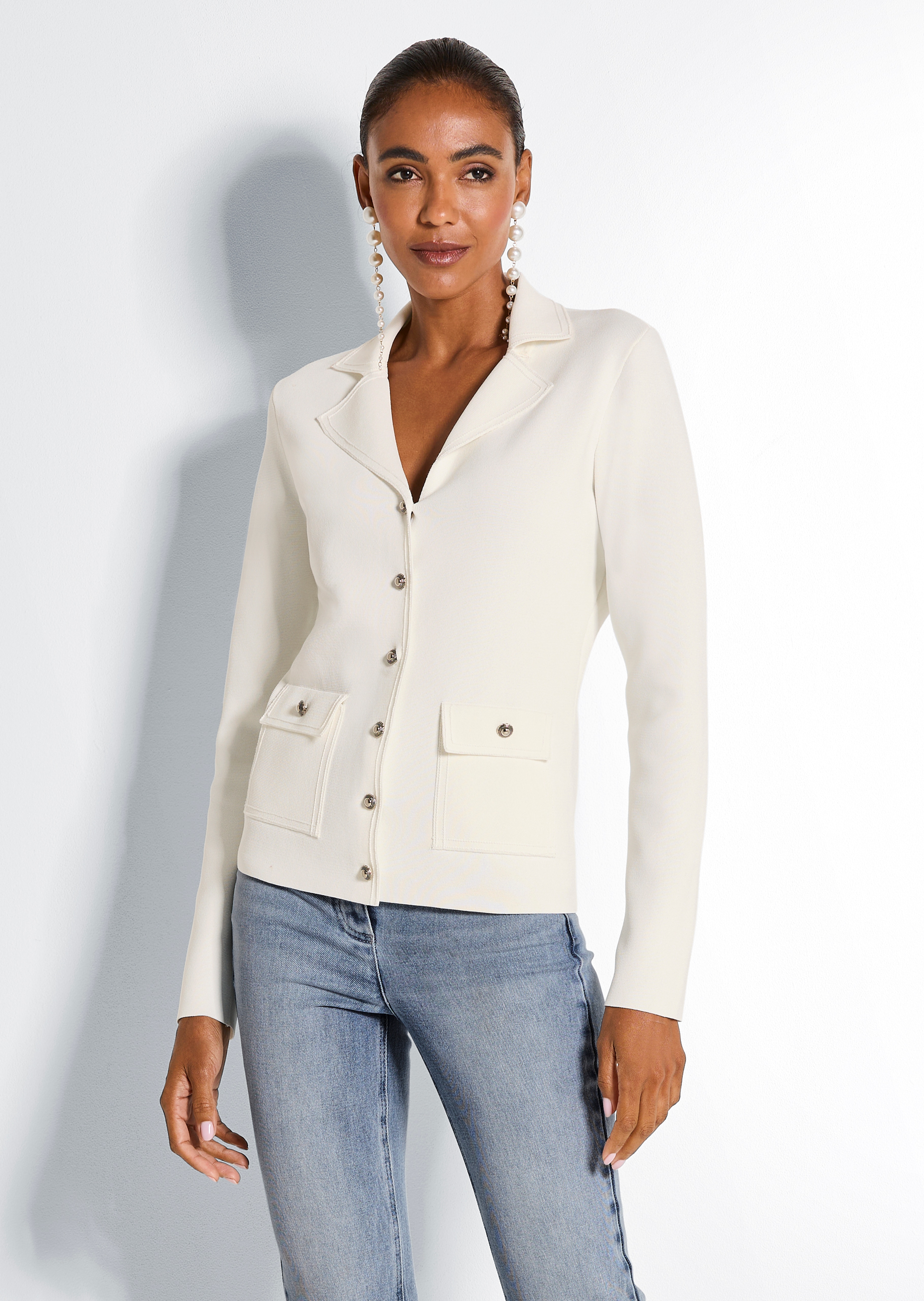 Blazer aus Milano-Strick