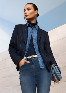 Nadelstreifenblazer mit Pailletten thumbnail 1