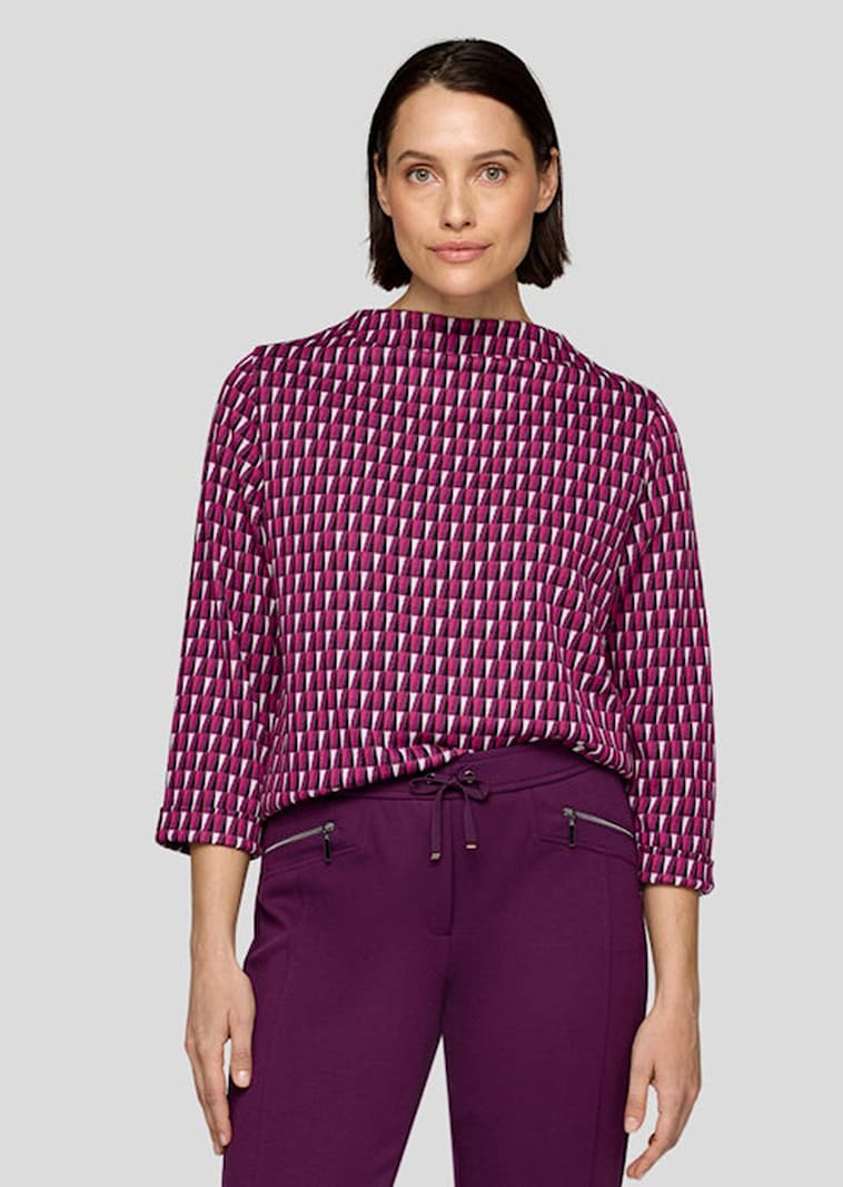 Shirt in stabiler Jacquard-Jersey-QualitÃĪt