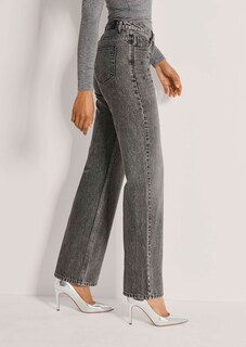 Gerade Jeans mit Strass-Elementen thumbnail 4