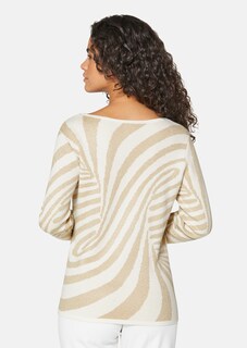 Jacquard-Pullover mit Glanzgarn thumbnail 3