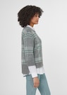 Knitted jumper with check and 3/4 sleeves thumbnail 4