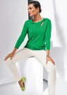 Fine knit jumper with 3/4-length sleeves and cut-out thumbnail 7