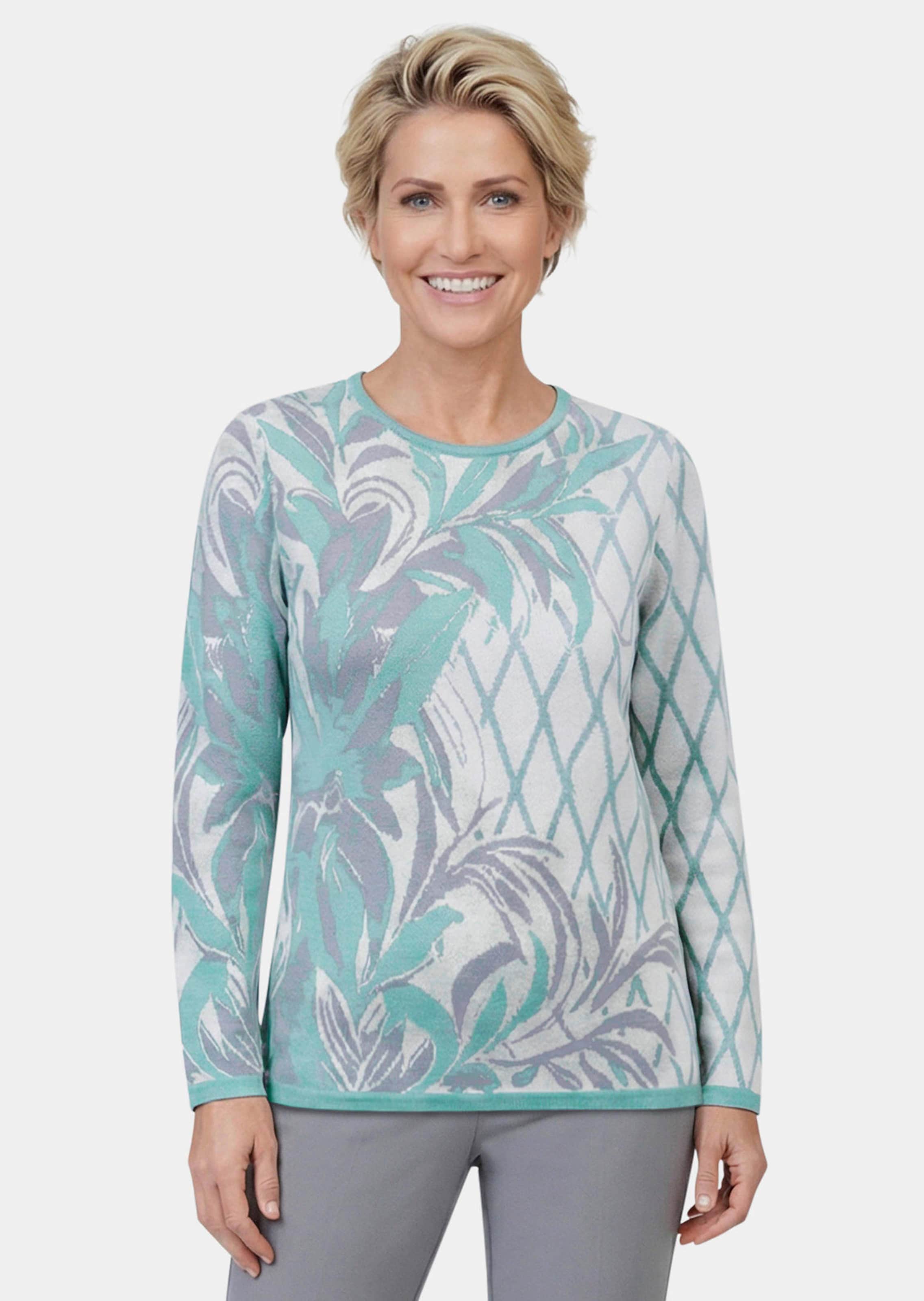 Onderhoudsarme tricot pullover met katoen