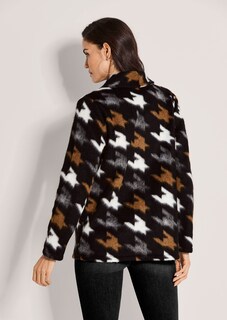 Verschlusslose Shirtjacke mit Hahnentrittmuster thumbnail 3