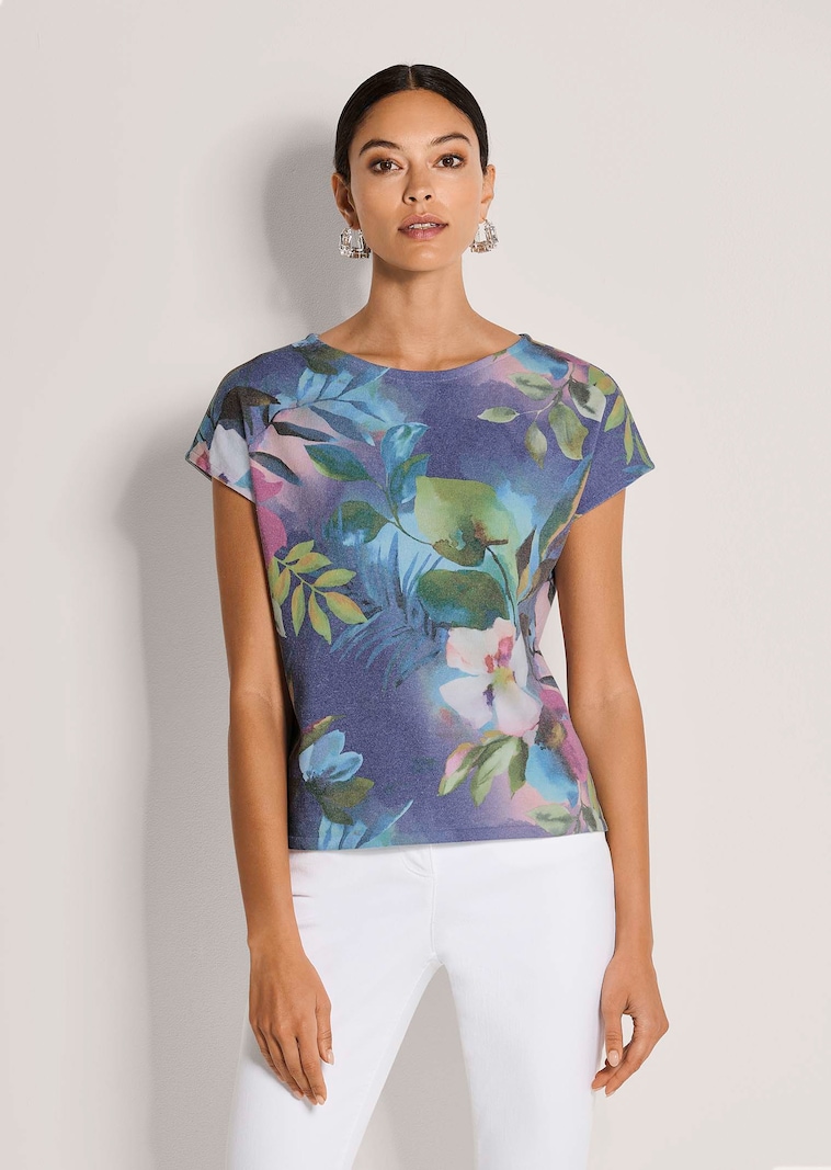 Zachte trui met bloemenprint