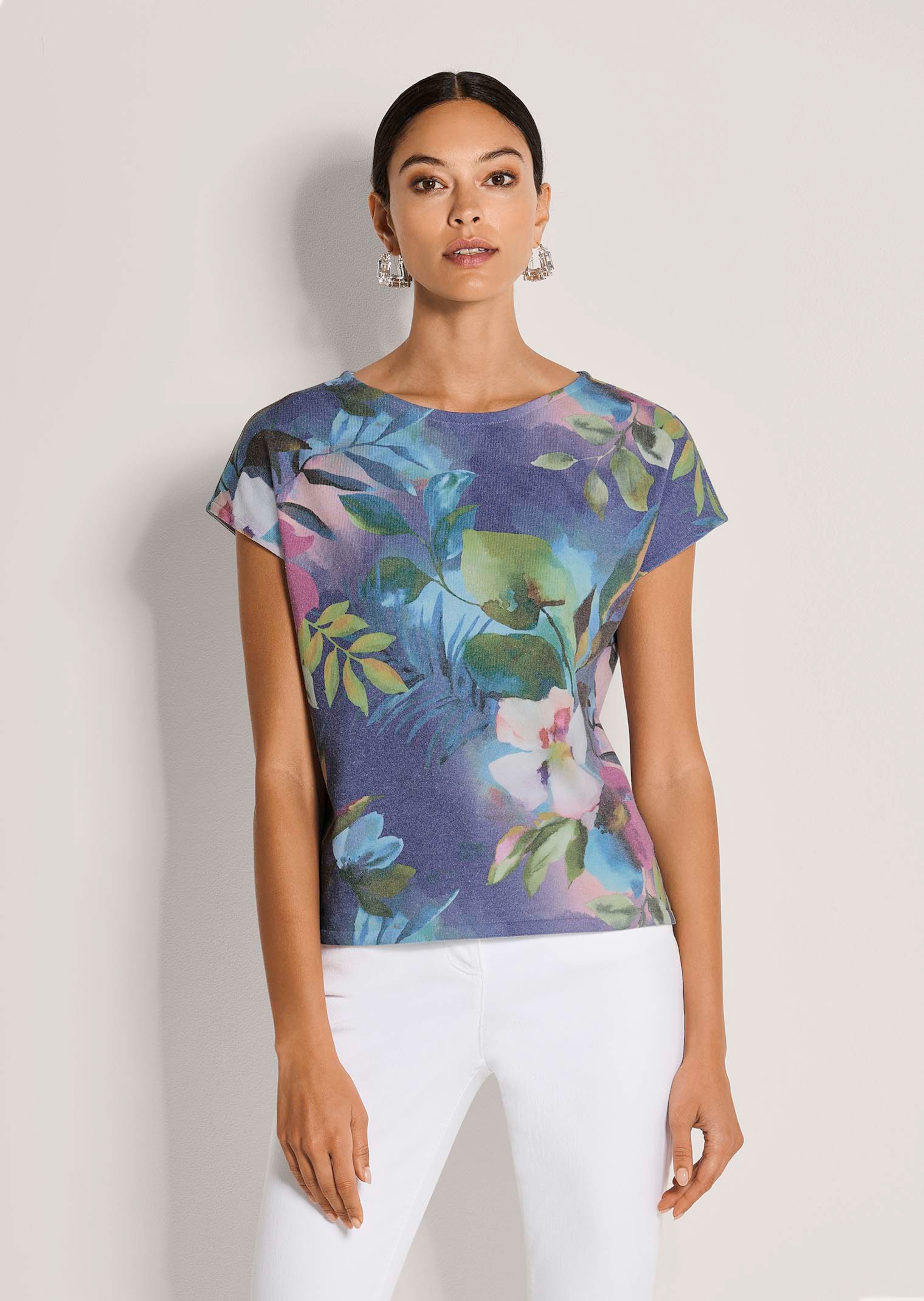 Zachte trui met bloemenprint