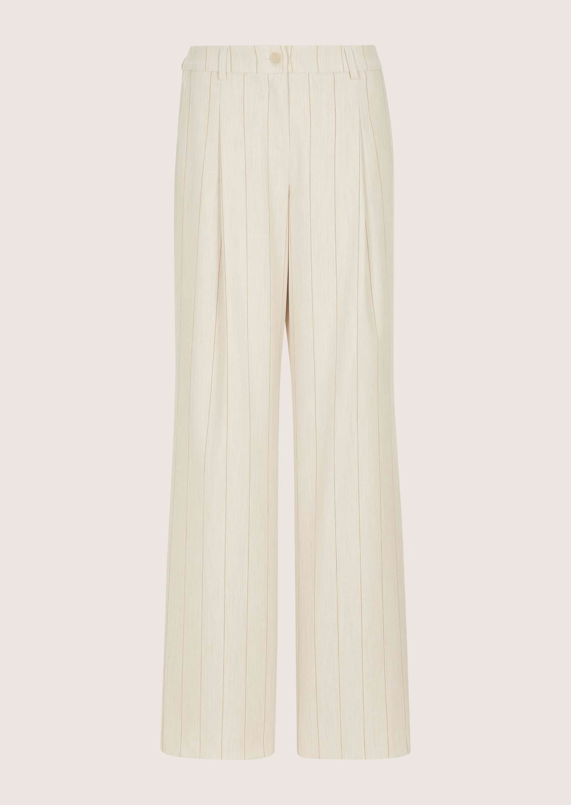 Pinstripe wide-leg trousers