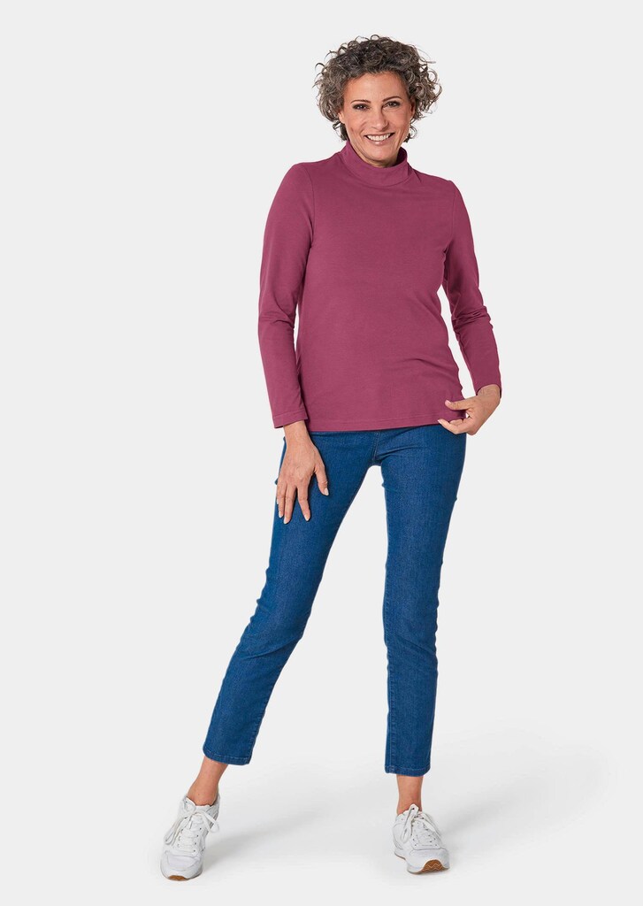 Stehkragenshirt mit Langarm