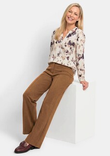 Pantalon à taille élastique avec pinces thumbnail 5