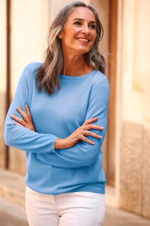 Pullover van kasjmier met boothals thumbnail 7