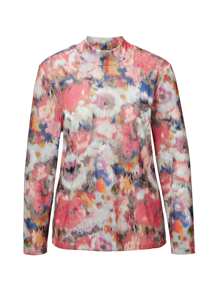 Langarmshirt mit Stehkragen