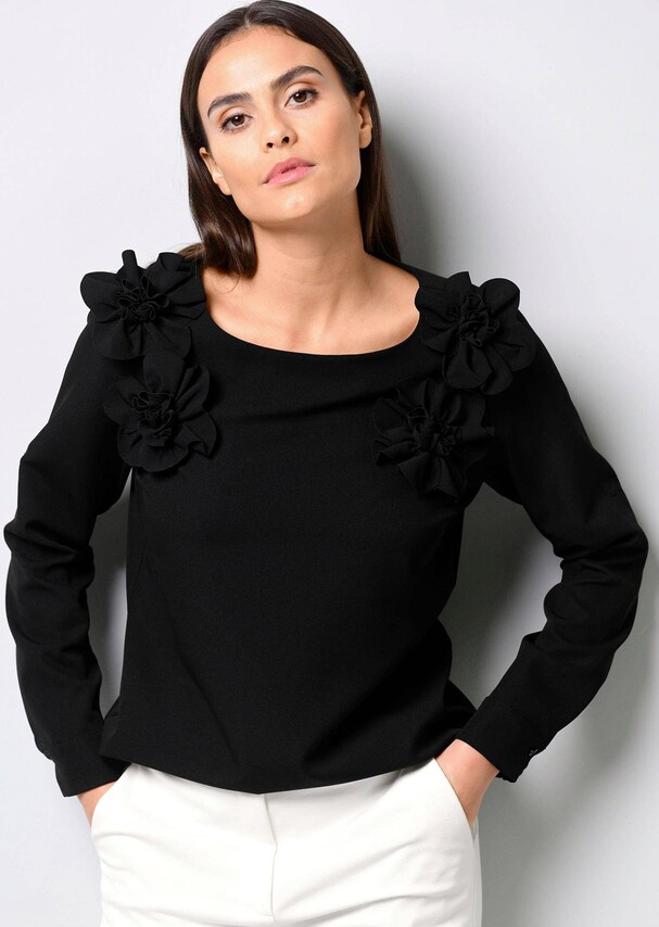 Bluse mit 3-D Blumen 3