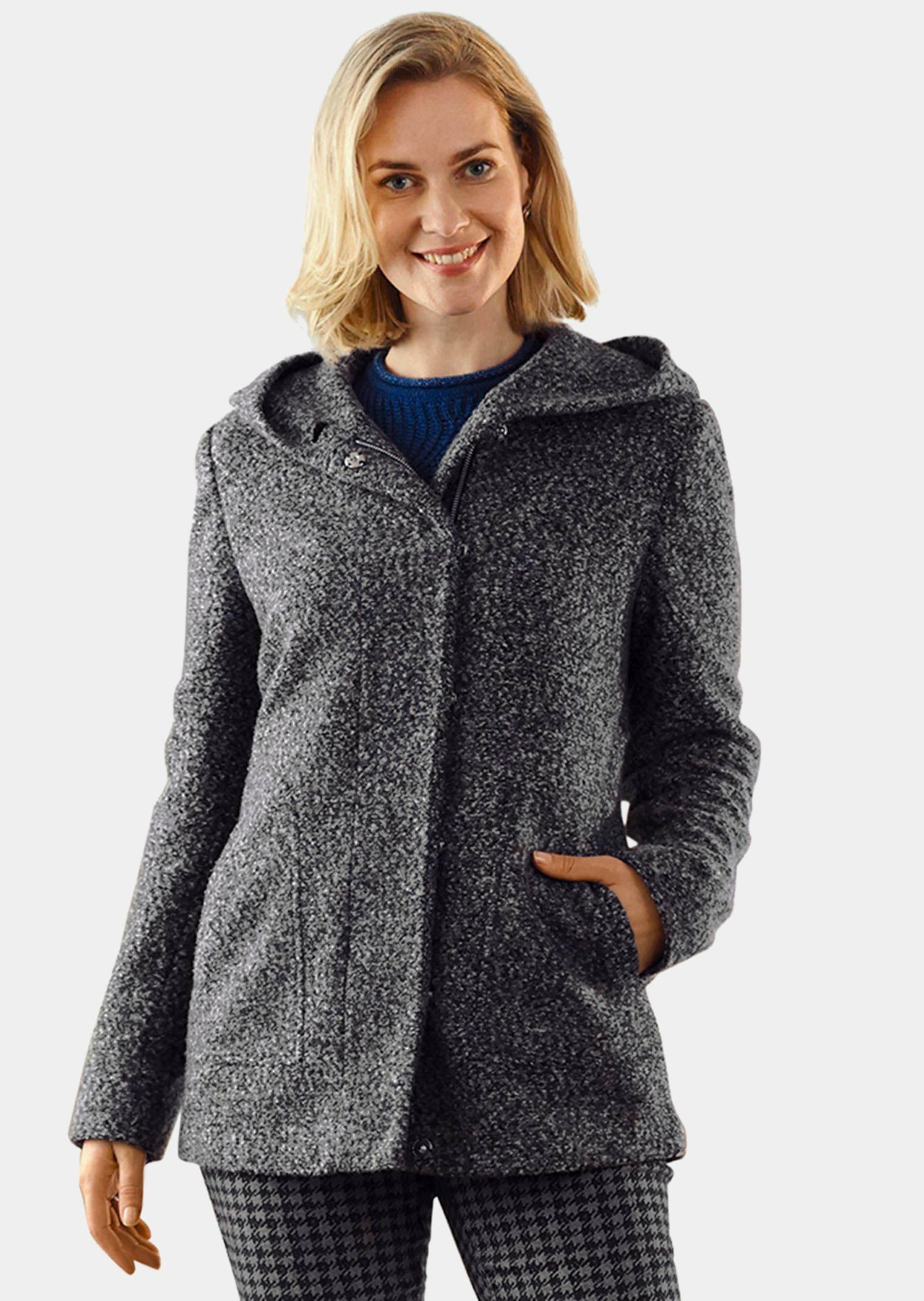 Unentbehrliche Bouclé-Jacke mit feinen Details