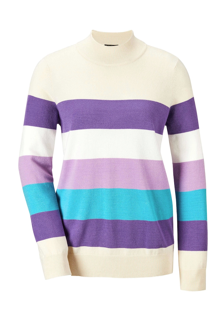 Pull avec motif à larges rayures