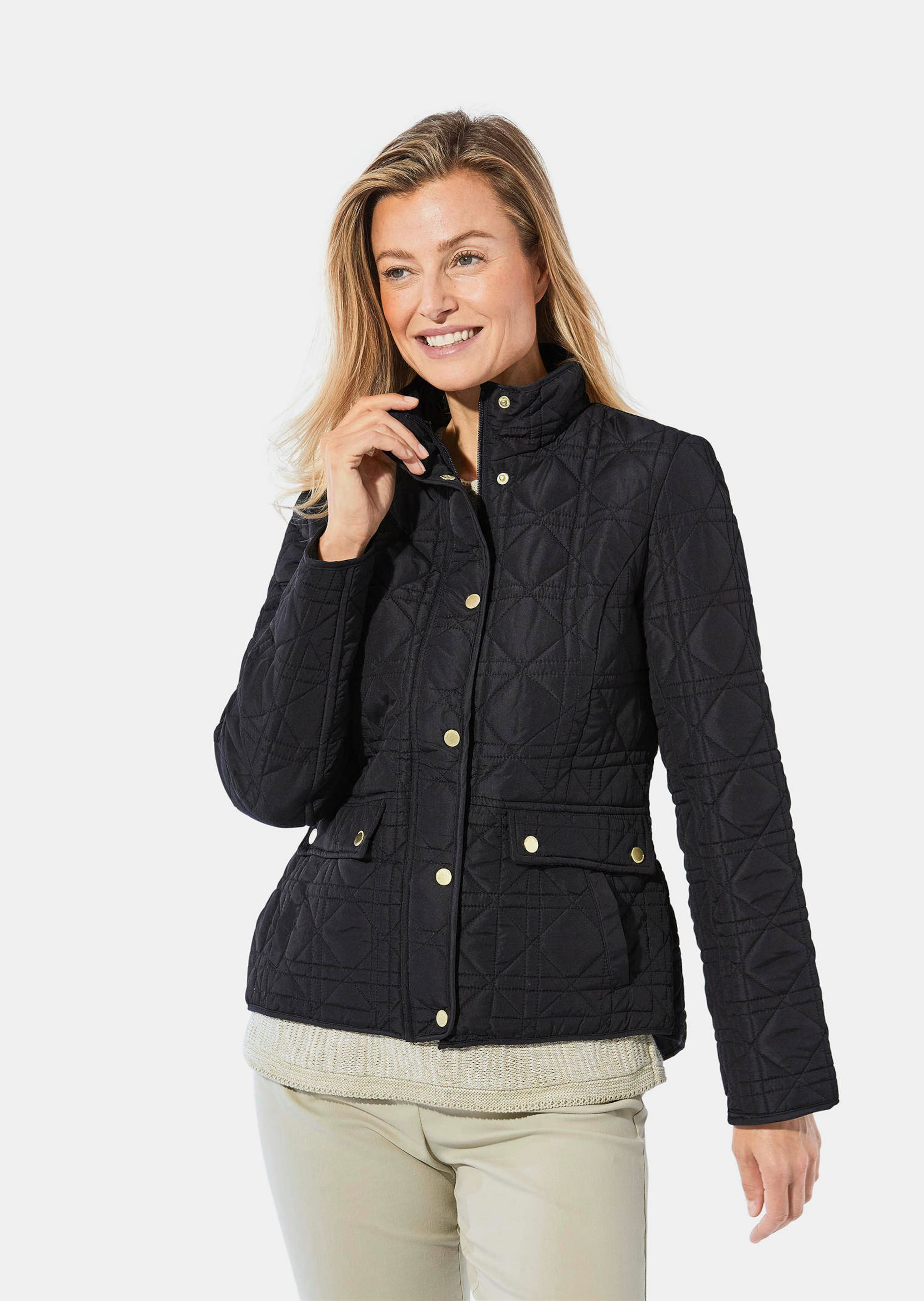 Steppjacke mit zweierlei Steppmuster