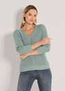 Langarm-Pullover mit V-Ausschnitt thumbnail 1