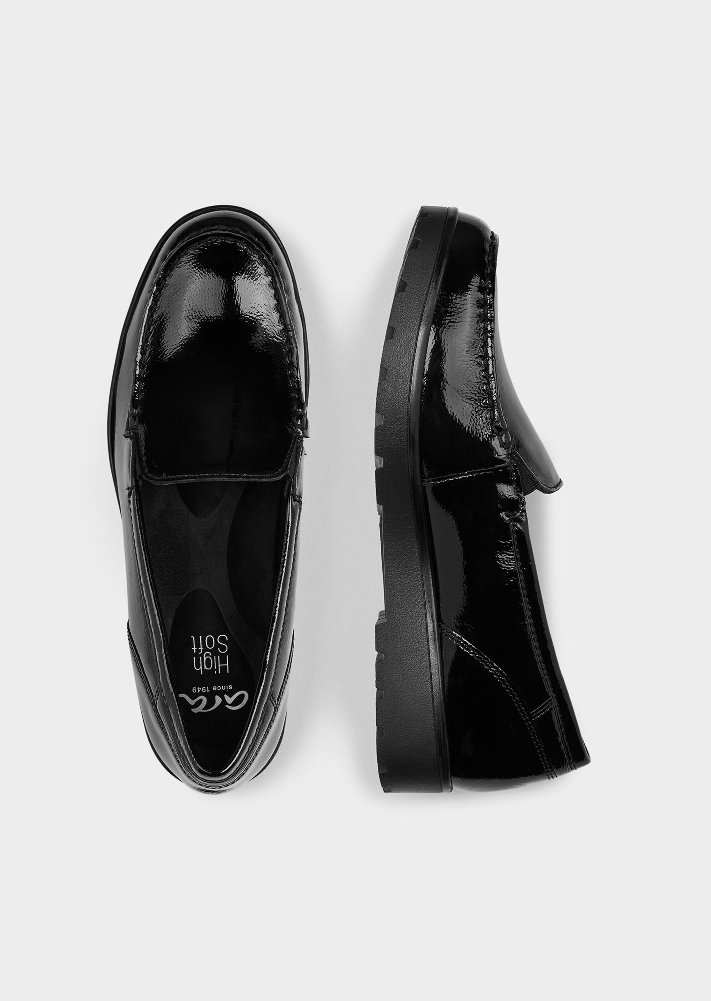 Slippers - lackschwarz - Gr. 42 de Goldner Fashion