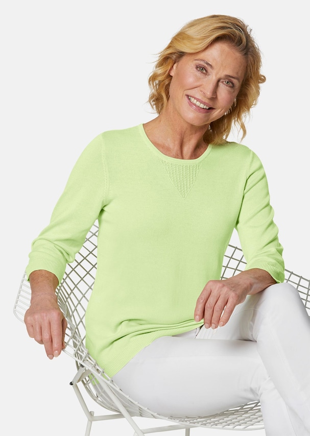 Zomerse, tricot pullover met ajourpatroon 3