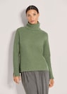 Schimmernder Rollkragen-Pullover mit Raglanärmeln thumbnail 1