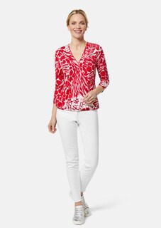 Shirt mit Wickeleffekt und Animal-Print thumbnail 2