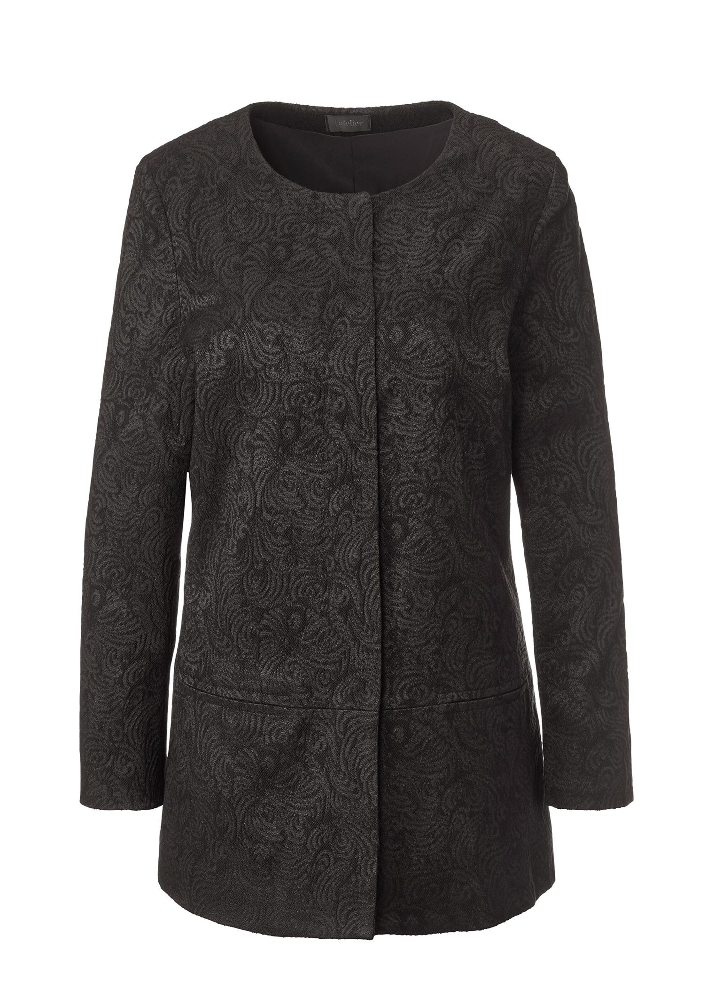 Redingote à motif jacquard - noir - Gr. 22 de Goldner Fashion