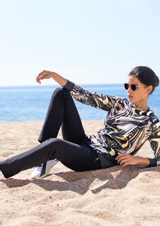 Sweatshirt mit abstraktem Animalprint und Lederakzenten thumbnail 6