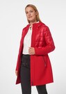 Lange Jacke im Materialmix mit Kapuze thumbnail 1