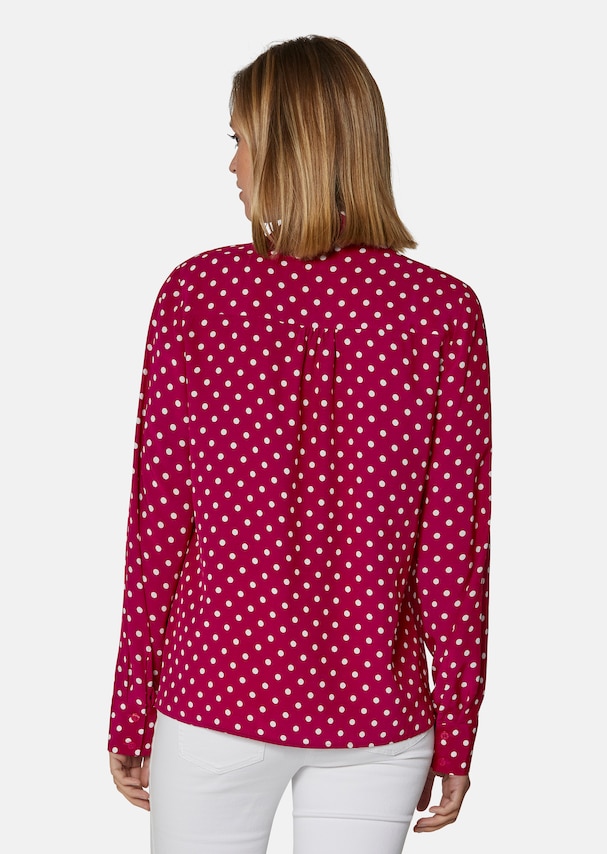 Flared blouse in a fashionable polka dot pattern 2