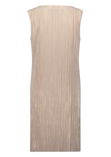 Goldschimmerndes Plisseekleid ohne Ärmel thumbnail 3