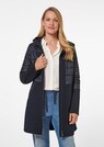 Lange Jacke im Materialmix mit Kapuze thumbnail 1