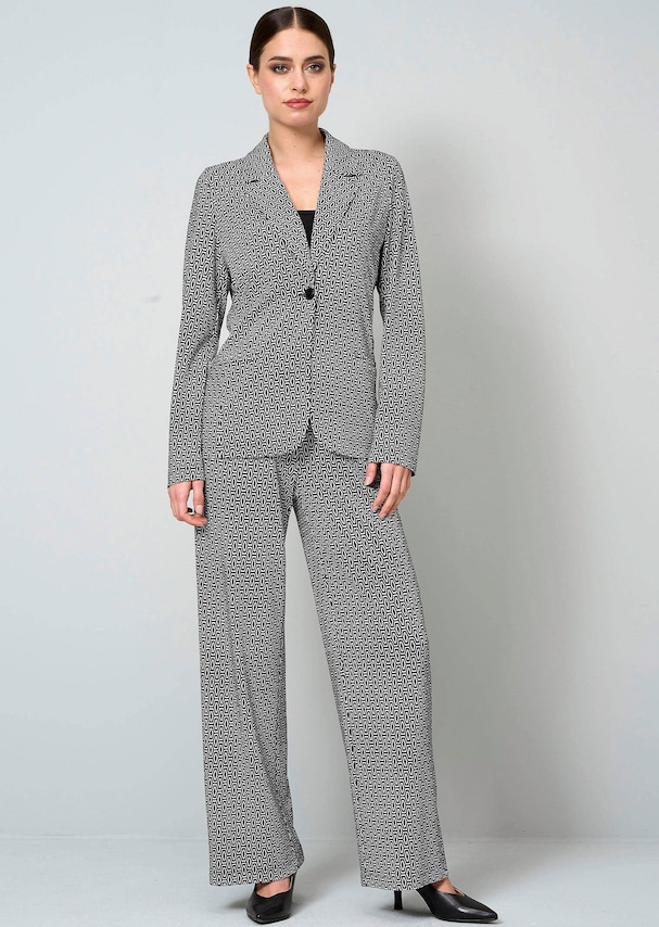 Blazer mit grafischem Print 1