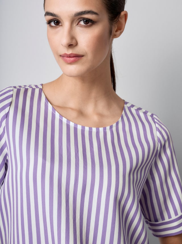 Streifenbluse mit Halbarm 6