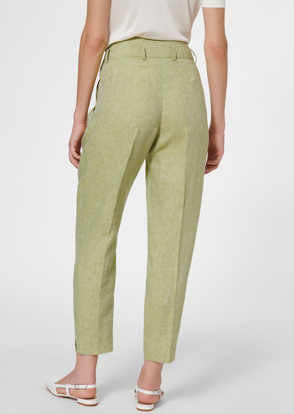 Linen trousers in highwaist style 2