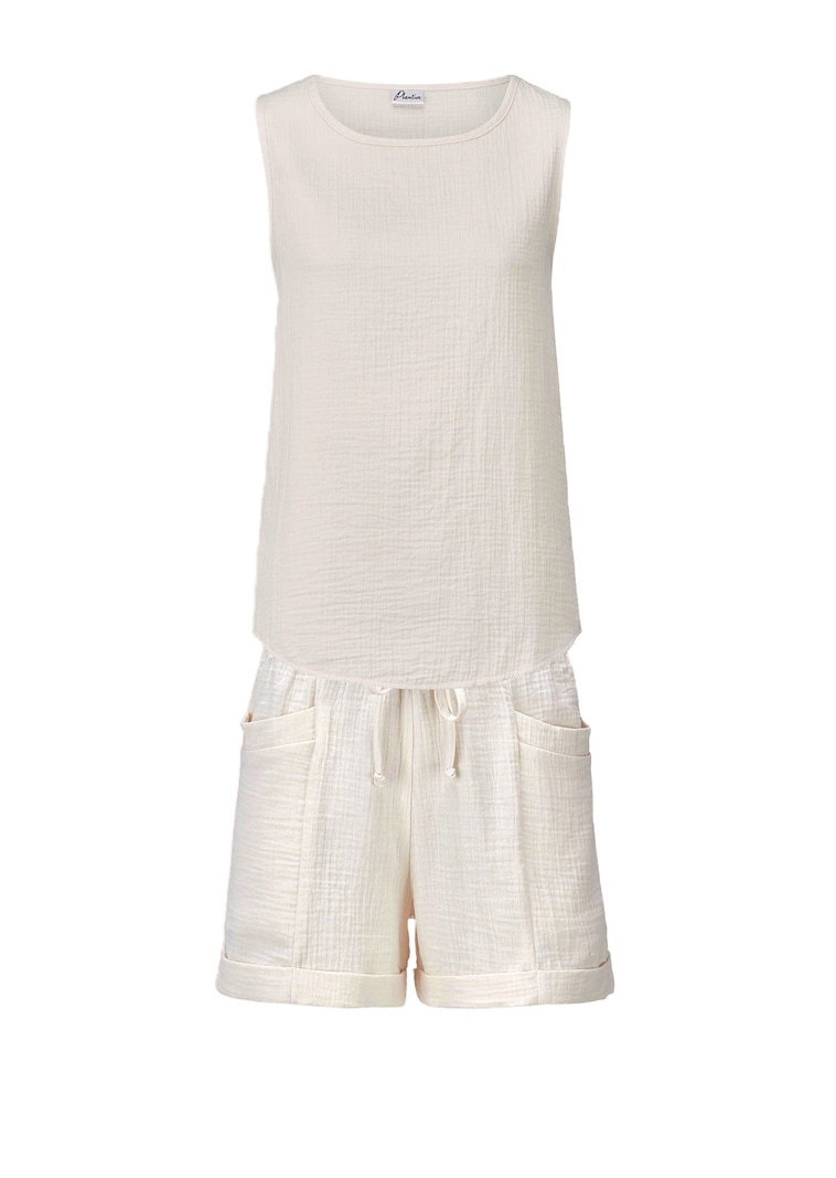 Shortama-set van katoen-mousseline