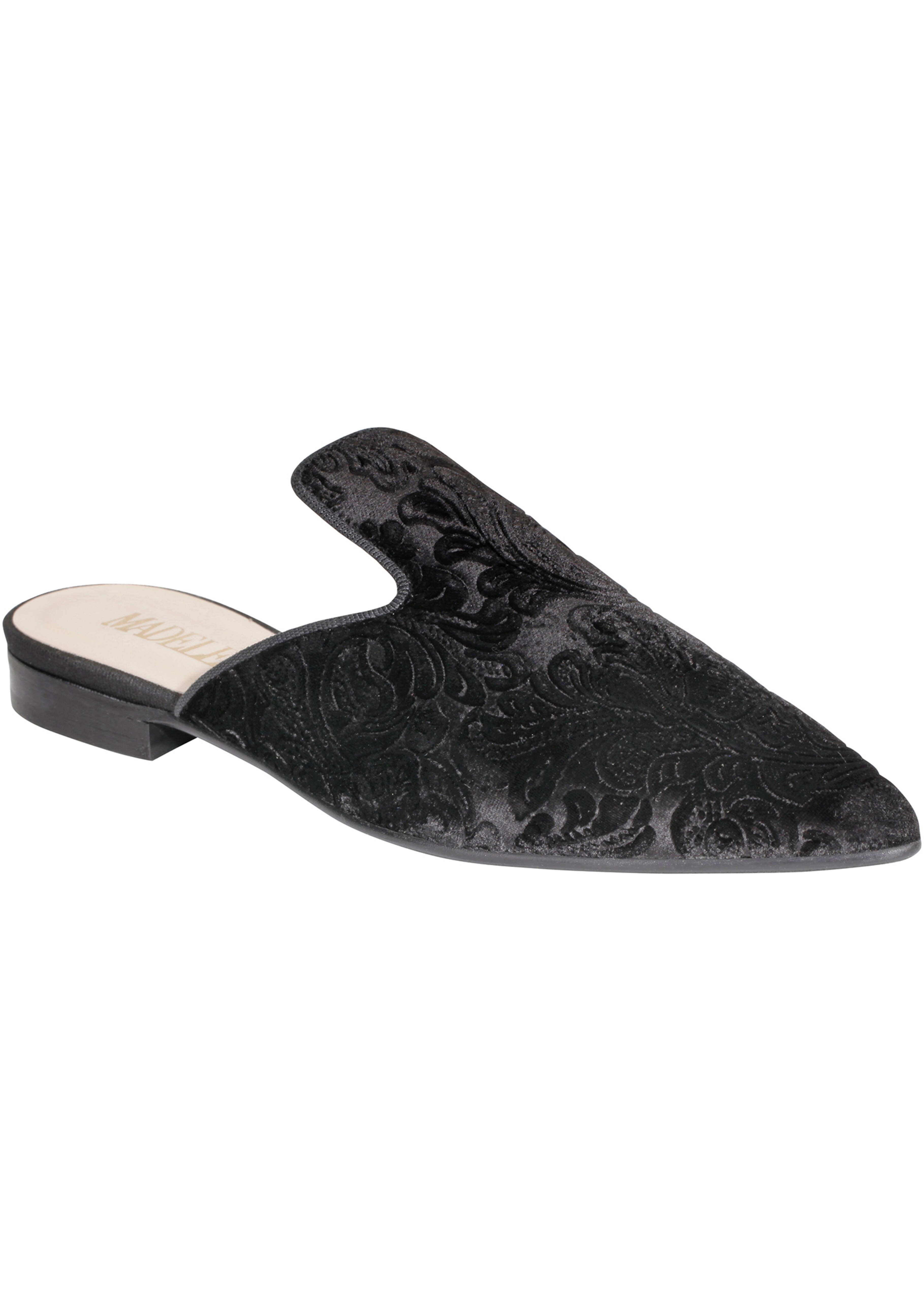 Elegante Pantolette aus geprägtem Brokat