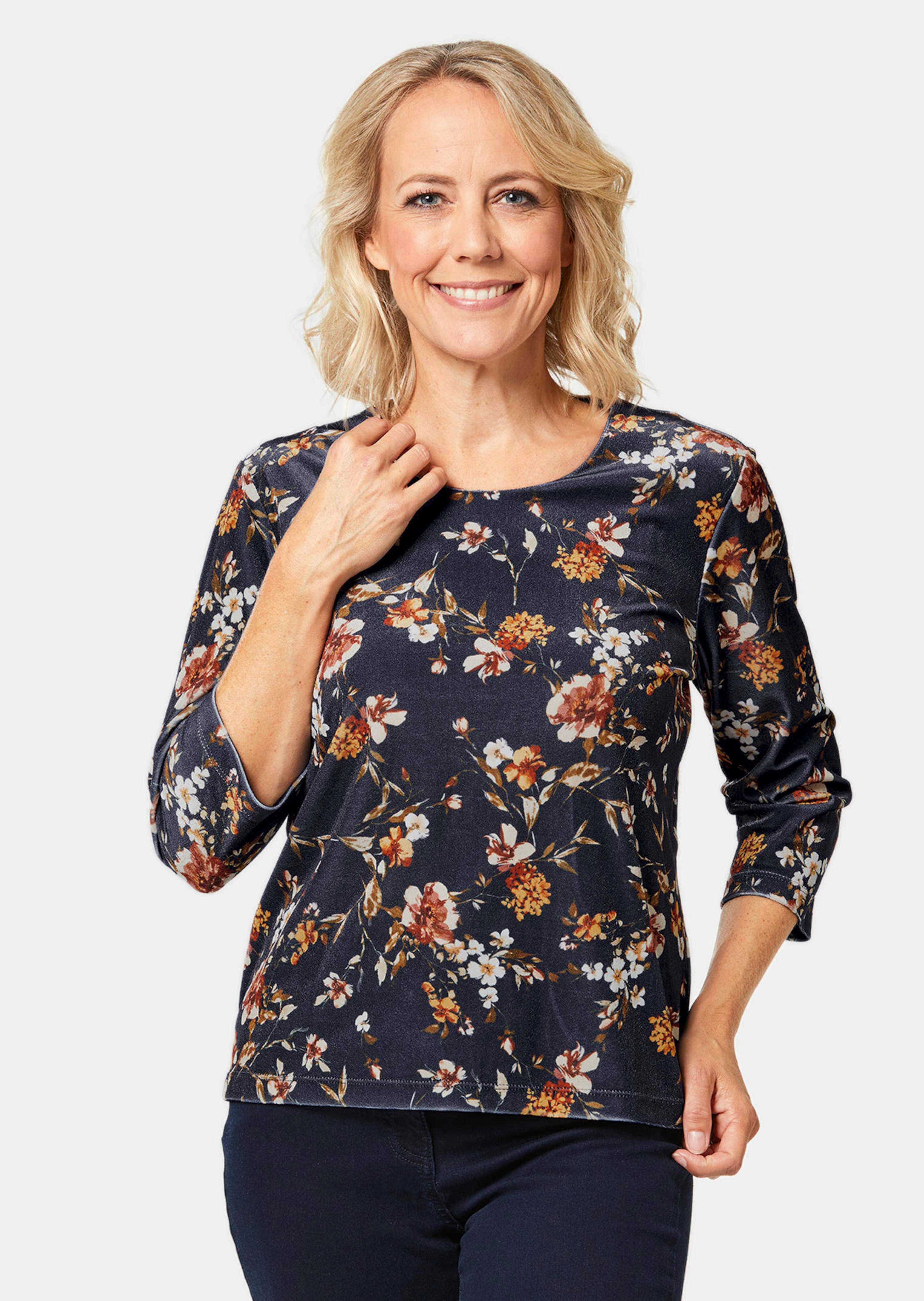 Trageangenehmes Pannesamt-Shirt