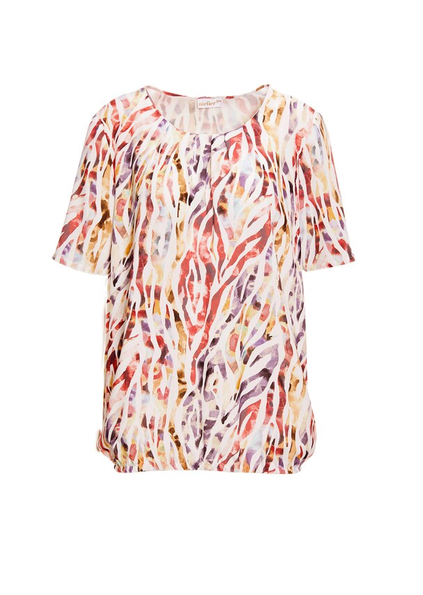 Kleurrijk gedessineerde blouse met mooie details 5
