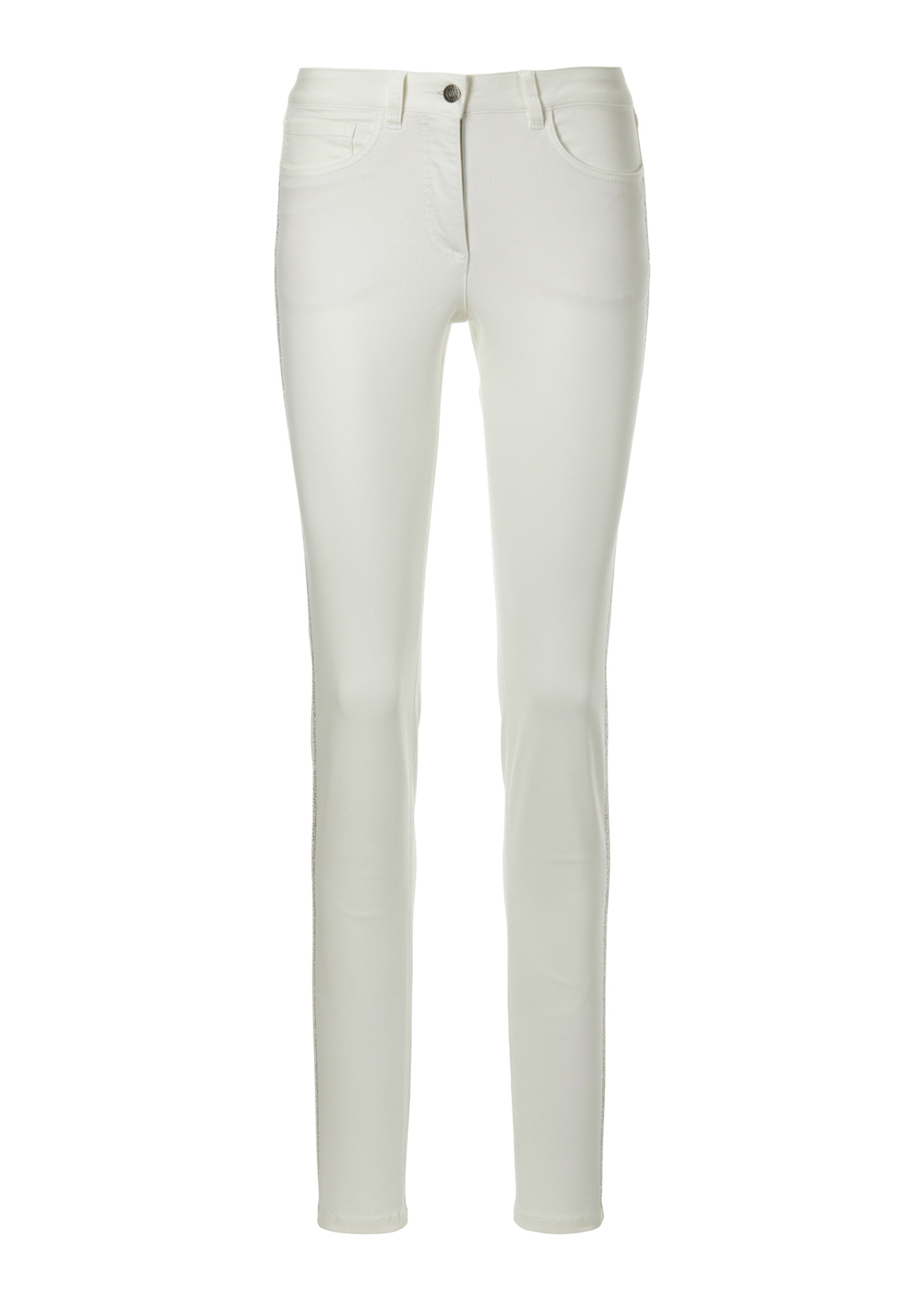 Stretch-Jeans mit Strass-Besatz