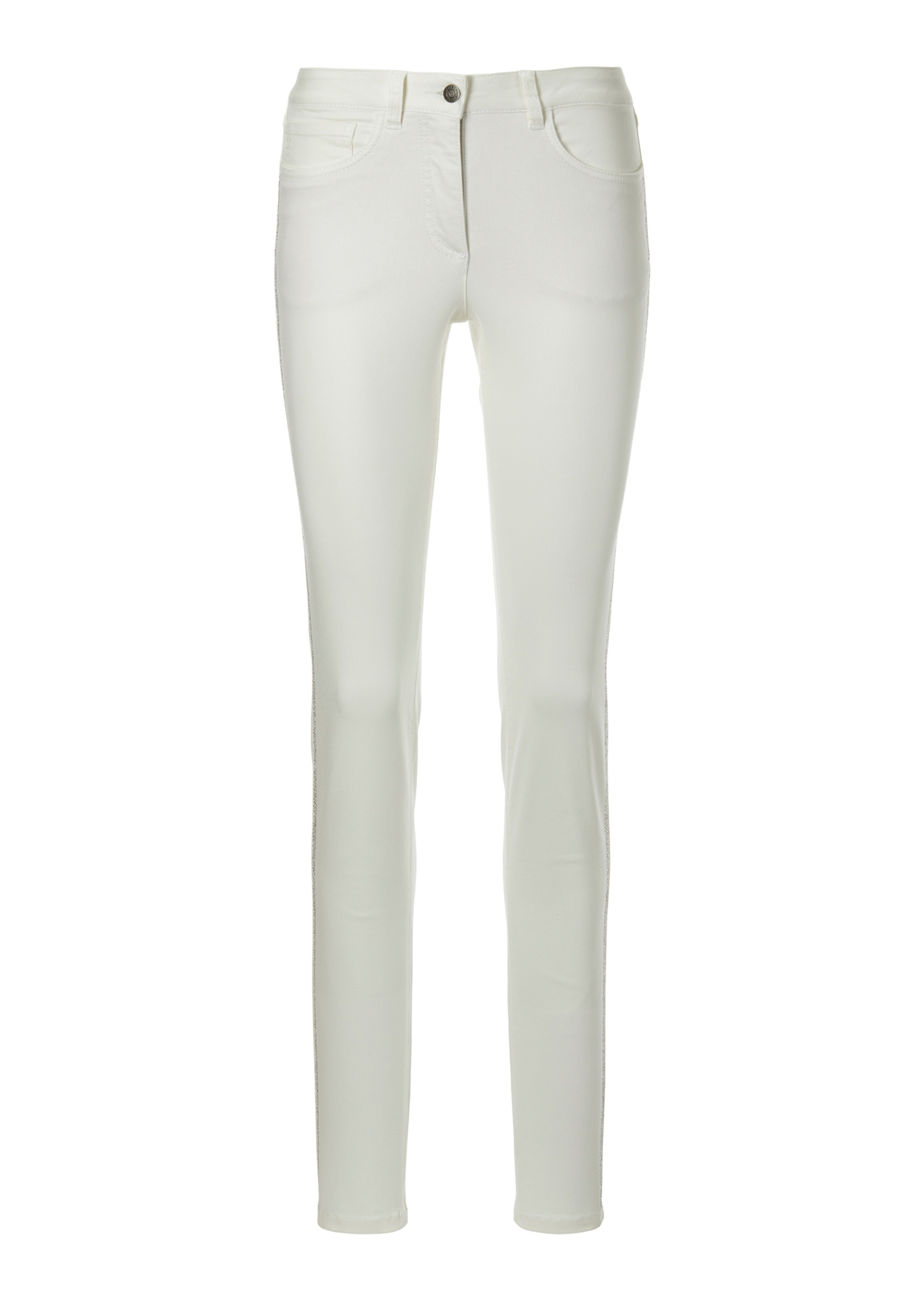 Stretch-Jeans mit Strass-Besatz
