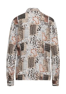 Modische Druckbluse mit Hemdblusenkragen thumbnail 7