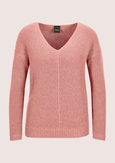 Langarm-Pullover mit V-Ausschnitt thumbnail 6