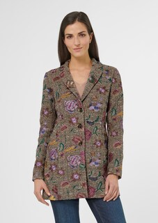 Tweed frock coat with all-over embroidery thumbnail 1