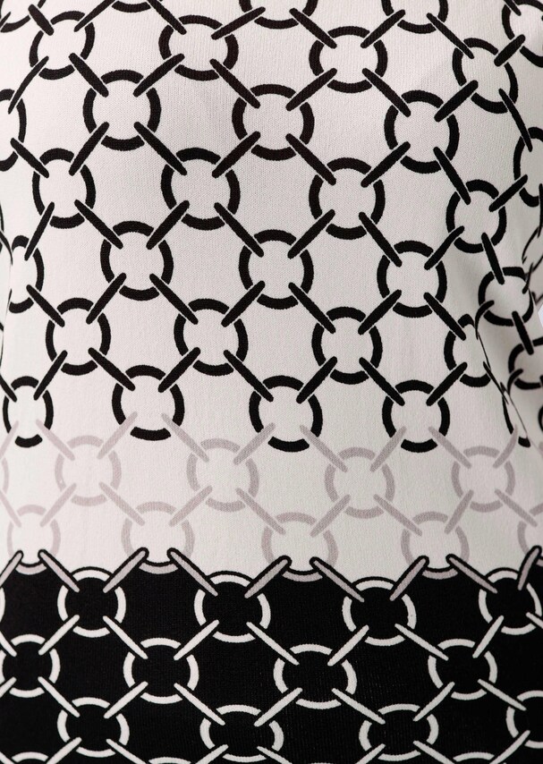 Stricktop mit grafischem Print